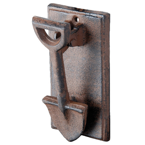 "BEST FOR BOOTS" knocker with spade, cast iron, 8.5 x 5.5 x 16 cm|Esschert Design