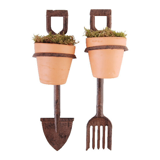 Flower holder "ESSCHERT´S GARDEN" - FORK AND SPADE, cast iron, package contains 2 pieces! (SALE)|Esschert Design