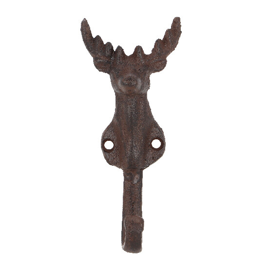 DEER hook "BEST FOR BOOTS", 6x5x14cm, cast iron, brown|Esschert Design