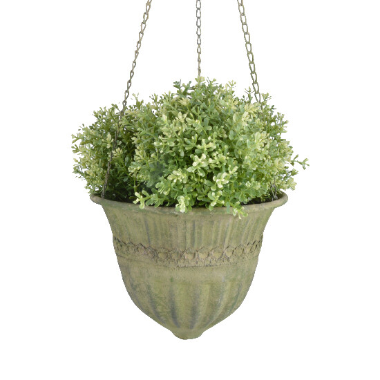 Flower pot "AGED METAL" Curtain "AGED METAL" new - metal, green patina, V (SALE)|Esschert Design