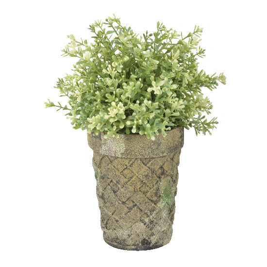 Flowerpot Moss "AGED CERAMIC" tall, 16 cm (SALE)|Esschert Design