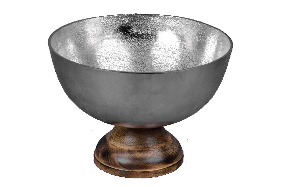 Silver bowl on a leg 28 cm | Ego Dekor