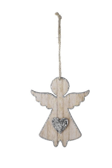 Curtain angel with a heart, 0.5 x 9.5 x 11.5 cm | Ego Dekor