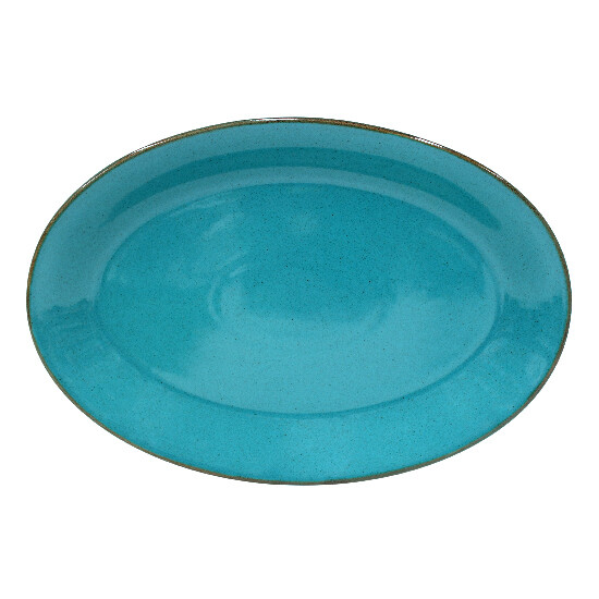 Oval tray, 46x31cm, SARDEGNA, blue (turquoise) (SALE)|Casafina