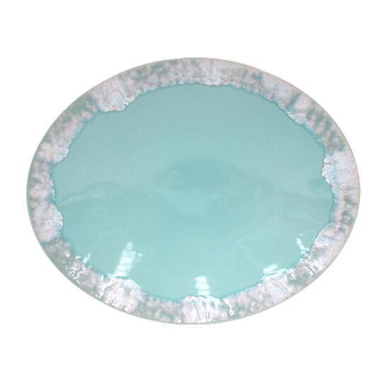 ED Oval tray, 41x33cm, TAORMINA, blue (aqua)|Casafina