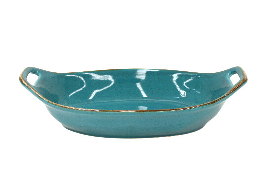 Oval baking dish, 32x18cm, SARDEGNA, blue (turquoise) (SALE)|Casafina