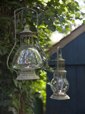 Lantern "AGED METAL" - metal, green patina, Height 44 cm|Esschert Design