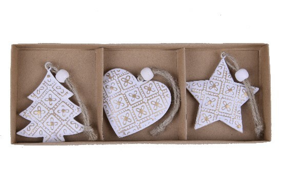 Decoration with ornament, set of 3 pieces|Ego Dekor