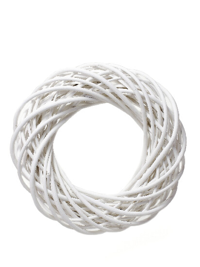 Rattan wreath, white, XL|Ego Dekor