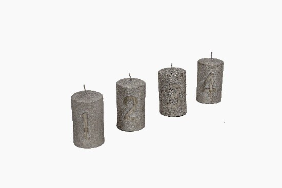 Advent candle 3, silver, M|Ego Dekor