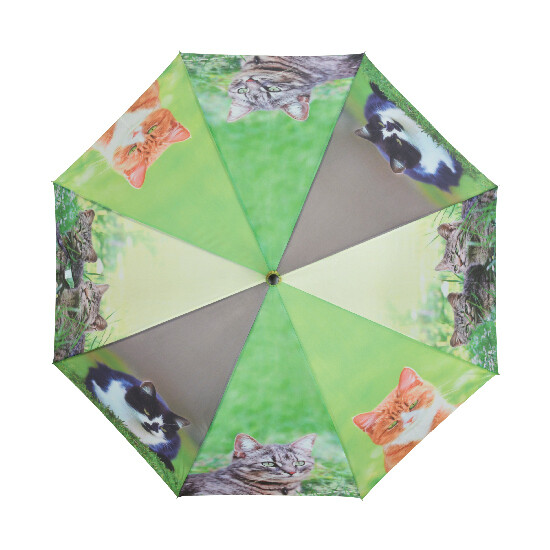 Deštník Kočka, 120x95cm, zelená|Esschert Design
