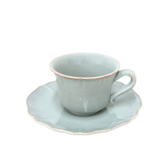 ED Tea cup with saucer 0.22L, ALENTEJO, turquoise|Costa Nova