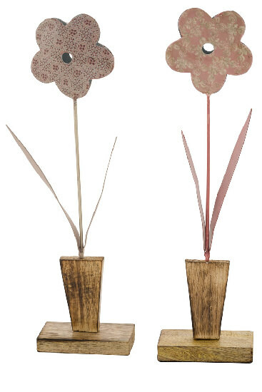 Decoration ''Flower'', pink, V, package contains 2 pieces! (SALE)|Ego Decor