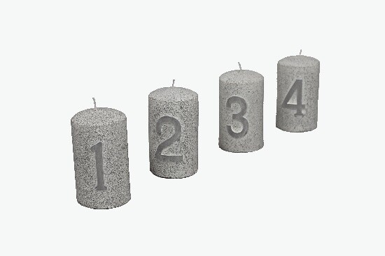 Advent candle 4, gray, V|Ego Dekor