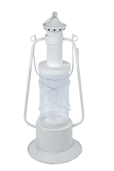 XXL Lantern "GRANADA", white washed, 23.5 x 25.5 x 70 cm|Ego Dekor