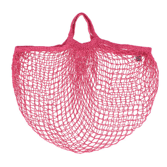 Mesh bag, pink, with reinforced edge and handle, 42 x 1 x 47 cm|Esschert Design