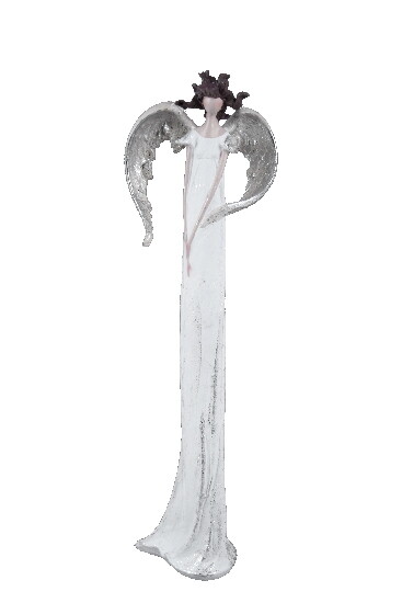 Anioł KORA, wysokość 43cm, szerokość (skrzydła) 12cm, szerokość (tułów) 5cm|Ego Dekor
