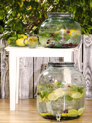 Beverage barrel made of recycled glass "AUTHENTIC" 6 L|Vidrios San Miguel|Recycled Glass