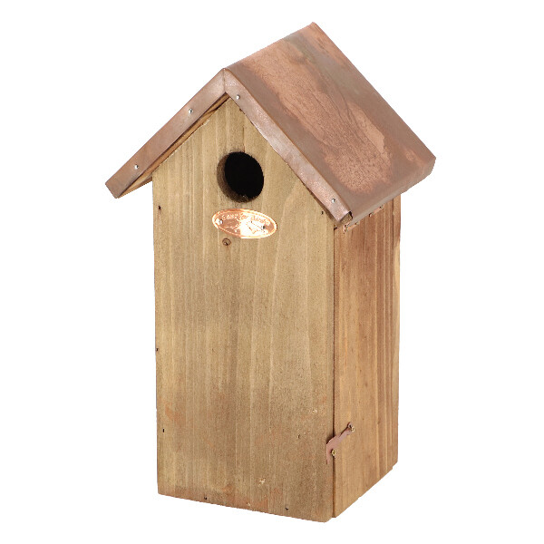 Dřevěná Budka BEST FOR BIRDS antik, měděná střecha - Sýkora koňadra 30 cm|Esschert Design