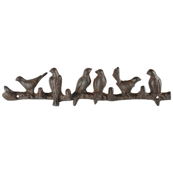 Cast iron hook with birds|Esschert Design