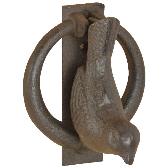 "BEST FOR BOOTS" knocker with a bird, cast iron, 9 x 7.5 x 11.5 cm|Esschert Design