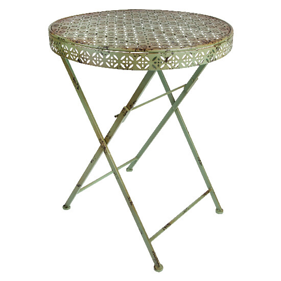 Stół składany "INDUSTRIAL HERITAGE", zielona patyna, , 59x76x59 cm (WYPRZEDAŻ)|Esschert Design