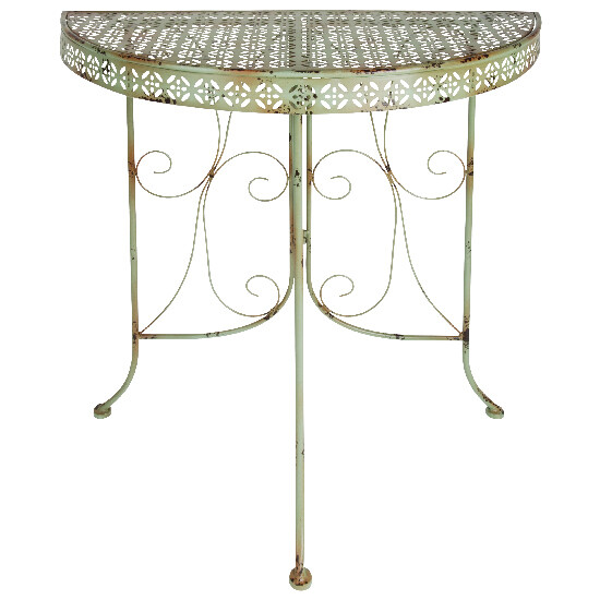 Console table "INDUSTRIAL HERITAGE", green patina, , 78x76x37 cm (SALE)|Esschert Design