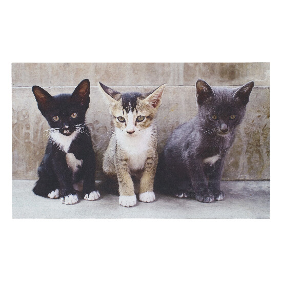 Podložka pod rohožku "BEST FOR BOOTS" , tři koťátka, barvy, 76 x 45 cm (DOPRODEJ)|Esschert Design