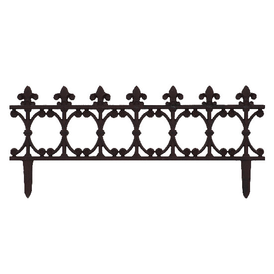 Ogrodzenie żeliwne COTTAGE, 82x1x36 cm, brązowy|Esschert Design