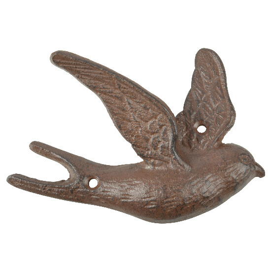 Hook cast iron flying bird 15cm, brown|Esschert Design