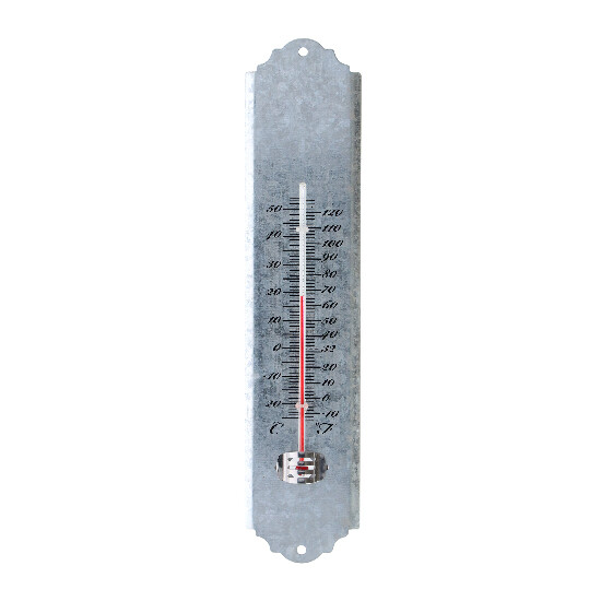 Termometr „ŚWIAT POGODY”, cynk, 7 x 1,5 x 30 cm|Esschert Design