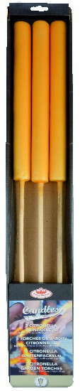 Pochodeň "FANCY FLAMES", svíčka zahradní 3 ks, citron, 3,5 x 3,5 x 68,5 cm (DOPRODEJ)|Esschert Design