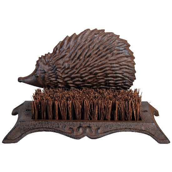 Shoe brush "BEST FOR BOOTS" with hedgehog, cast iron, 25 cm|Esschert Design