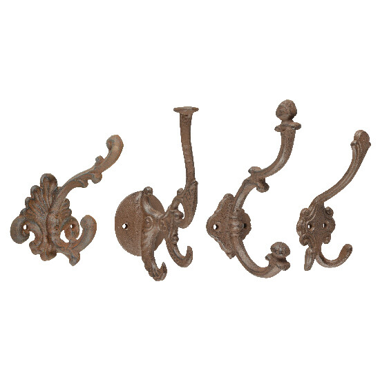 Cast iron hook, package contains 4 pieces!|Esschert Design