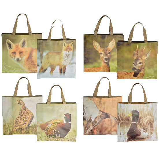 ED Shopping bag with forest animals FOREST, 40x40cm, fox/doe/pheasant/duck (no. 1-4)|Esschert Design