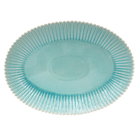 Tray 51cm, oval, PEARLAQUA, blue (turquoise) (SALE)|Costa Nova