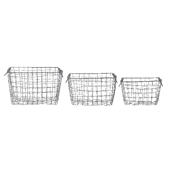 Wire box with handles, set of 3, V|Esschert Design