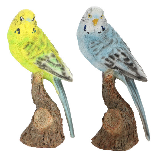 Zvířátka a postavy OUTDOOR "TRUE TO NATURE" Papoušek Andulka, balení obsahuje 2 ks! (DOPRODEJ)|Esschert Design