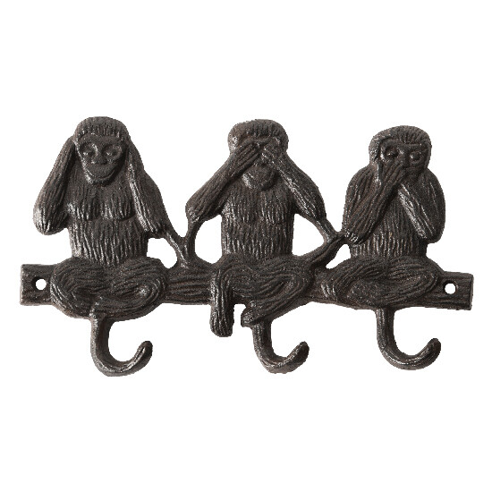 Háčik s opicami (trojháčik) (DOPREDAJ)|Esschert Design