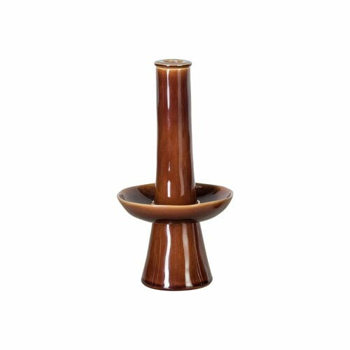 Váza s odkladačom 13cm|0,3L, LE JARDÍN, hnedá (mahagón) (DOPREDAJ)|Costa Nova