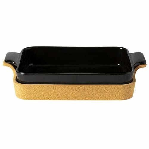 Baking container with cork bed 40x26cm|3.43L, ENSEMBLE, black (SALE)|Casafina