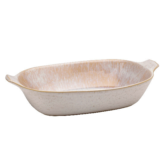 Baking dish with handles, 42x27cm, IBIZA, yellow (sand) (SALE)|Casafina
