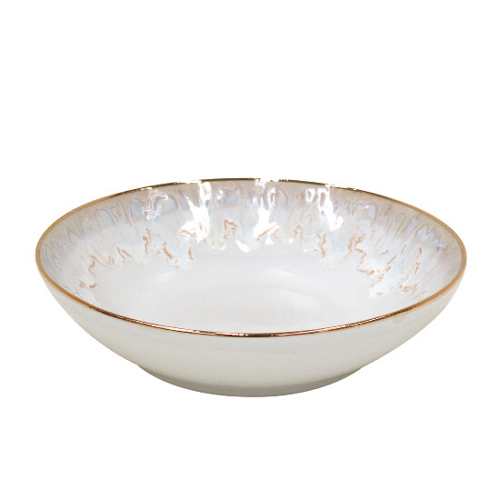 Soup|pasta bowl, 21cm|0.85L, TAORMINA, white|golden|Casafina