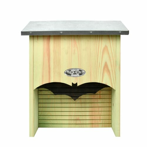 Bat hut BAT, with galvanized canopy, 38x17x45cm, natural|Esschert Design