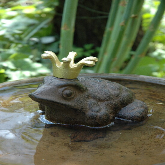 Frog with crown, cast iron, 14 x 12 x 13 cm|Esschert Design