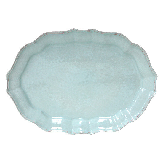 Oval tray, 45x32cm, IMPRESSIONS, blue (turquoise)|Casafina