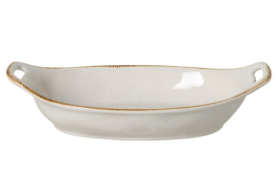 Oval baking dish, 41x22cm, SARDEGNA, white (SALE)|Casafina