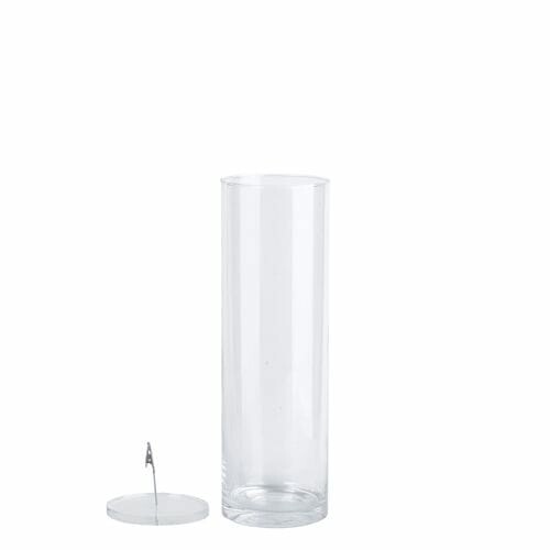 Submerged flower vase, clear, 12 x 12 x 40 cm|Esschert Design