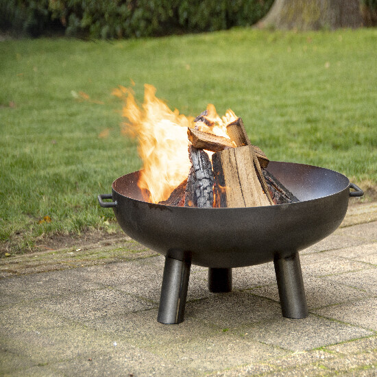 Fire pit "FANCY FLAMES" metal with V handles, dia. 80 cm|Esschert Design