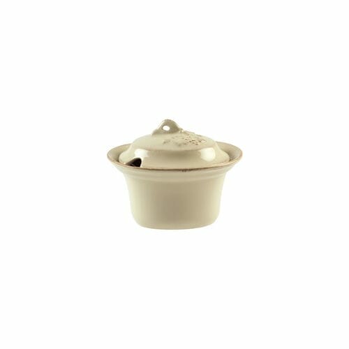 Sugar bowl with lid 0.2L, MADEIRA HARVEST, white (cream) (SALE)|Casafina